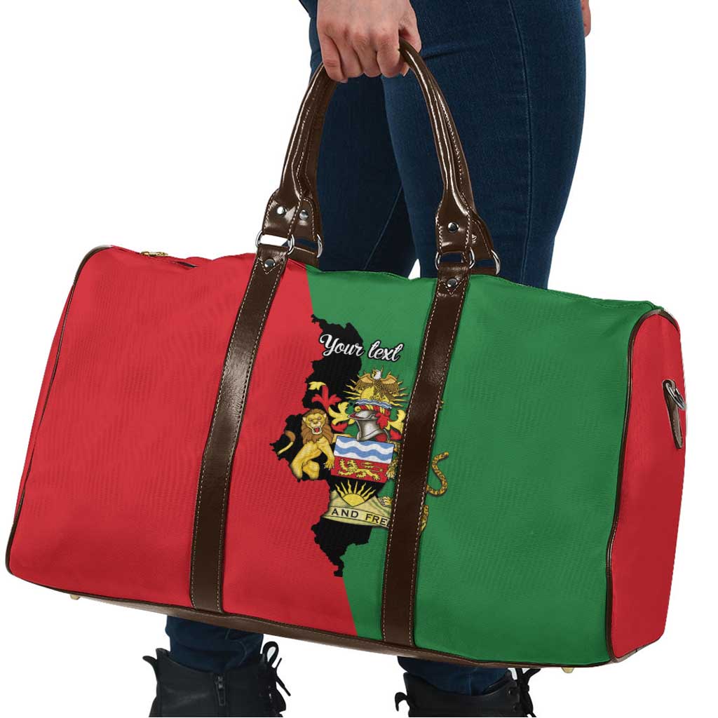Malawi Flag Map Travel Bag Simple Malawi Emblem Coat of Arms - Wonder Print Shop