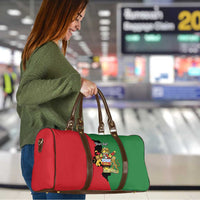 Malawi Flag Map Travel Bag Simple Malawi Emblem Coat of Arms - Wonder Print Shop