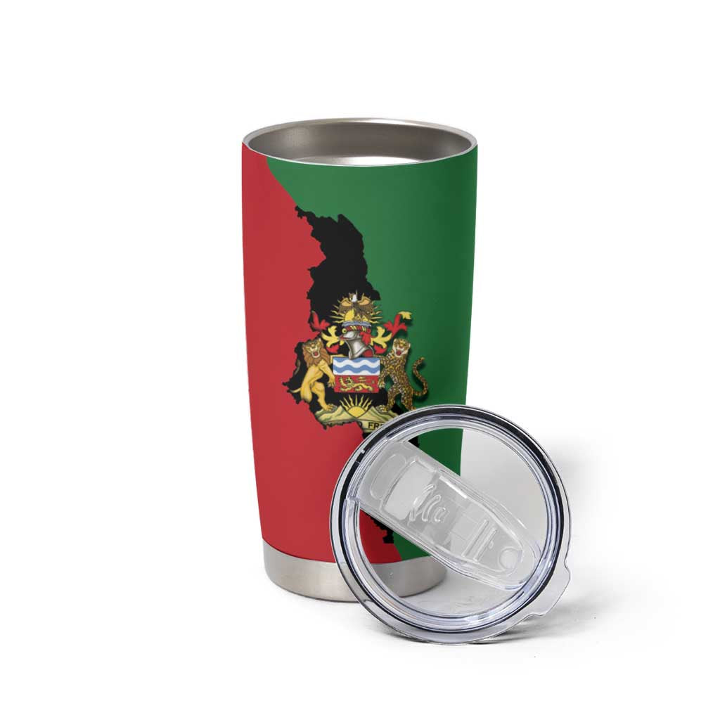 Malawi Flag Map Tumbler Cup Simple Malawi Emblem Coat of Arms - Wonder Print Shop