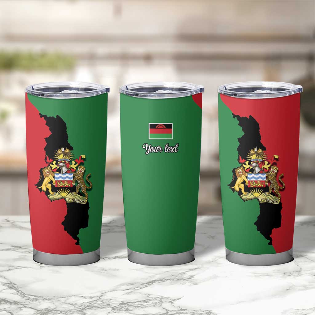 Malawi Flag Map Tumbler Cup Simple Malawi Emblem Coat of Arms - Wonder Print Shop
