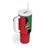 Malawi Flag Map Tumbler With Handle Simple Malawi Emblem Coat of Arms - Wonder Print Shop