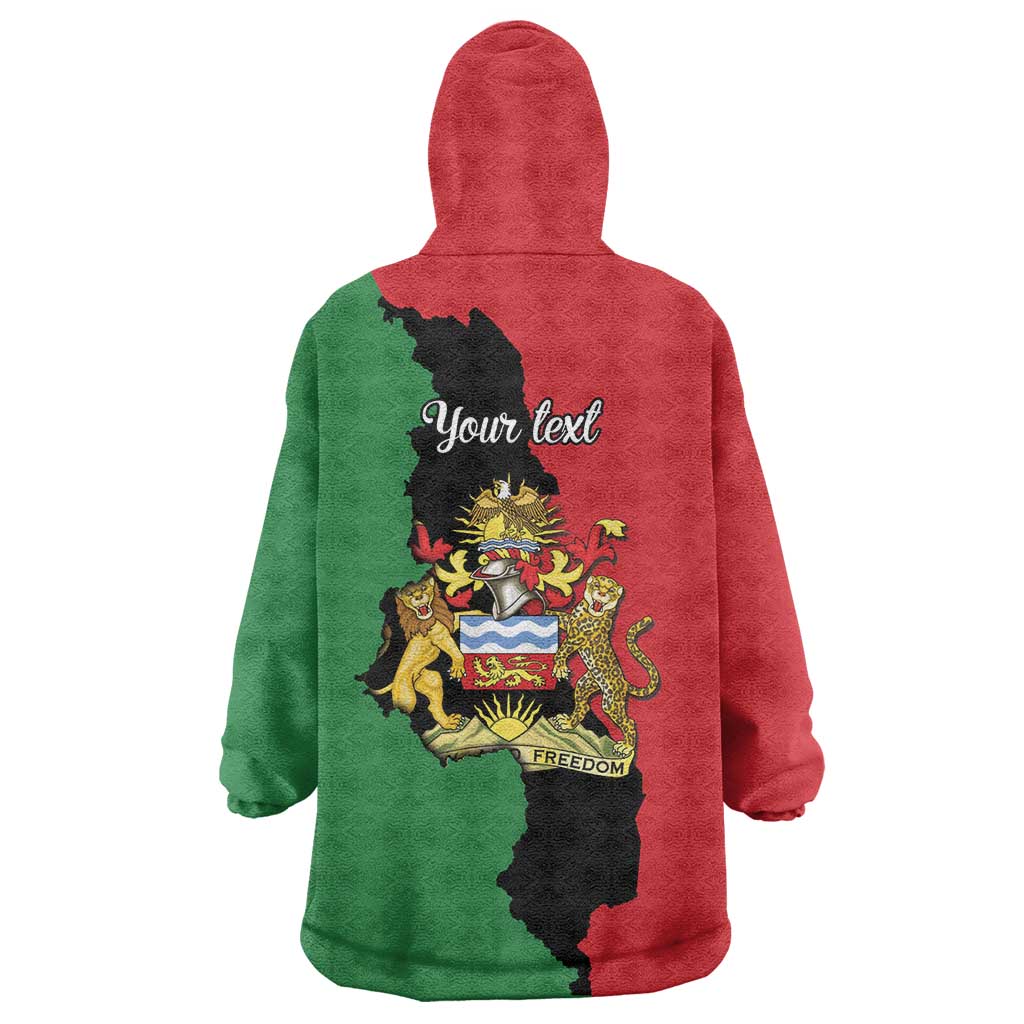 Malawi Flag Map Wearable Blanket Hoodie Simple Malawi Emblem Coat of Arms - Wonder Print Shop
