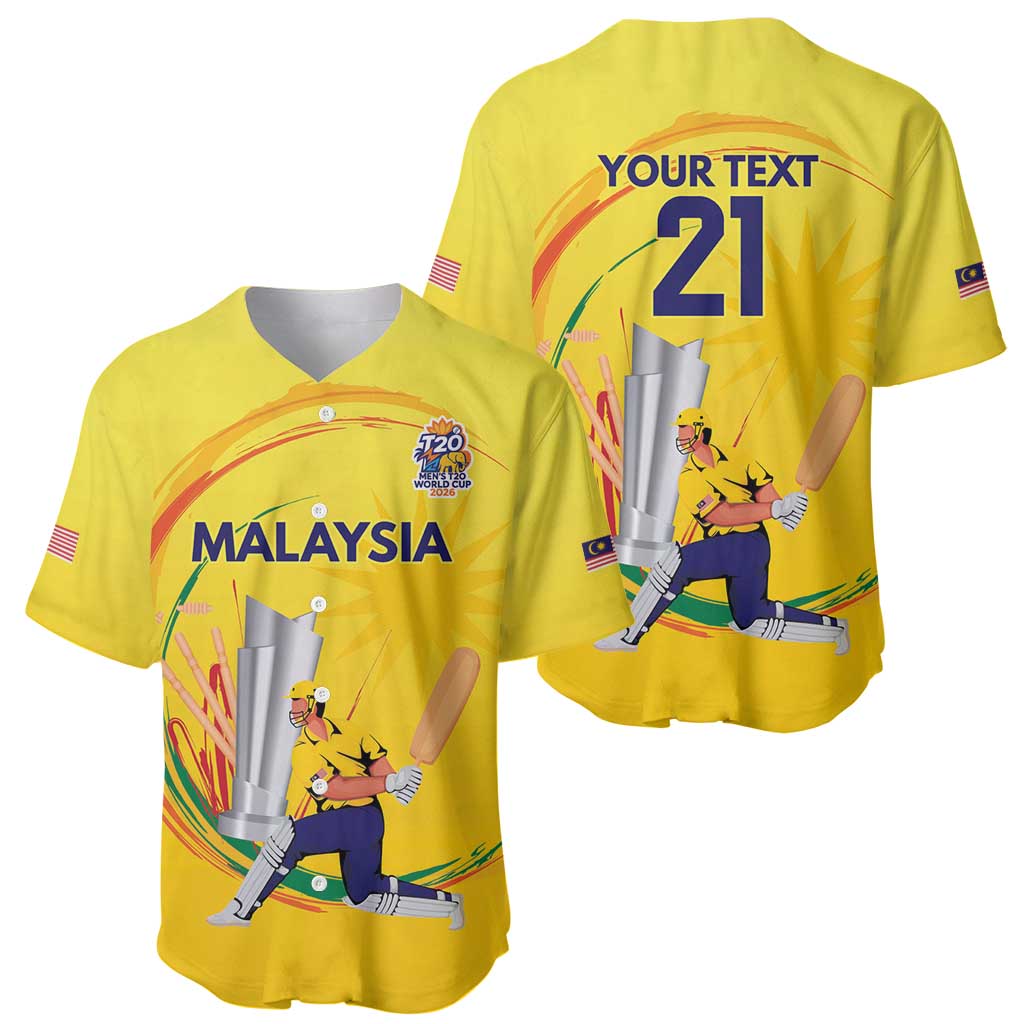 Custom Cricket Malaysia East Asia-Pacific Baseball Jersey Malaysia Road to Glory - Wonder Print Shop