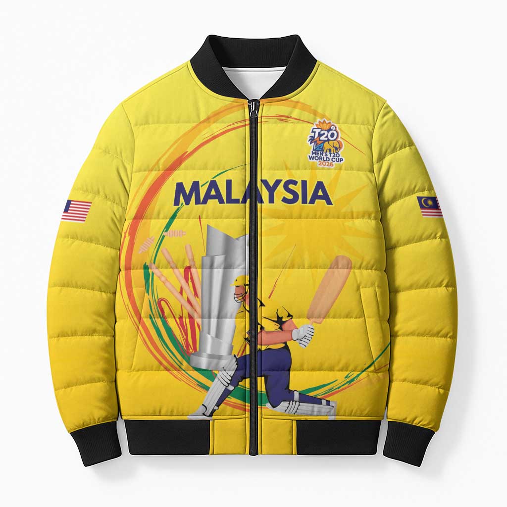 Custom Cricket Malaysia East Asia-Pacific Bomber Puffer Jacket Malaysia Road to Glory - Wonder Print Shop