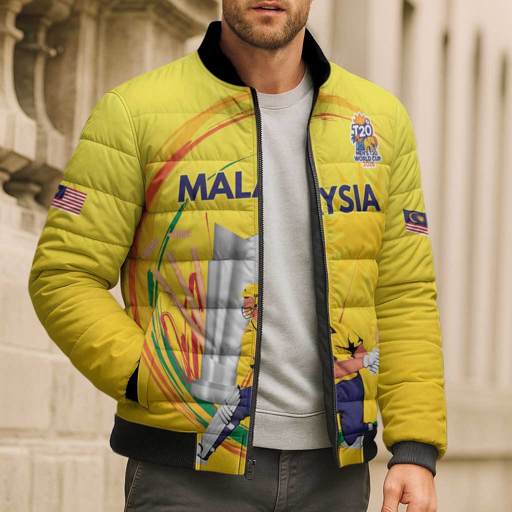 Custom Cricket Malaysia East Asia-Pacific Bomber Puffer Jacket Malaysia Road to Glory - Wonder Print Shop