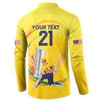 Custom Cricket Malaysia East Asia-Pacific Button Sweatshirt Malaysia Road to Glory - Wonder Print Shop