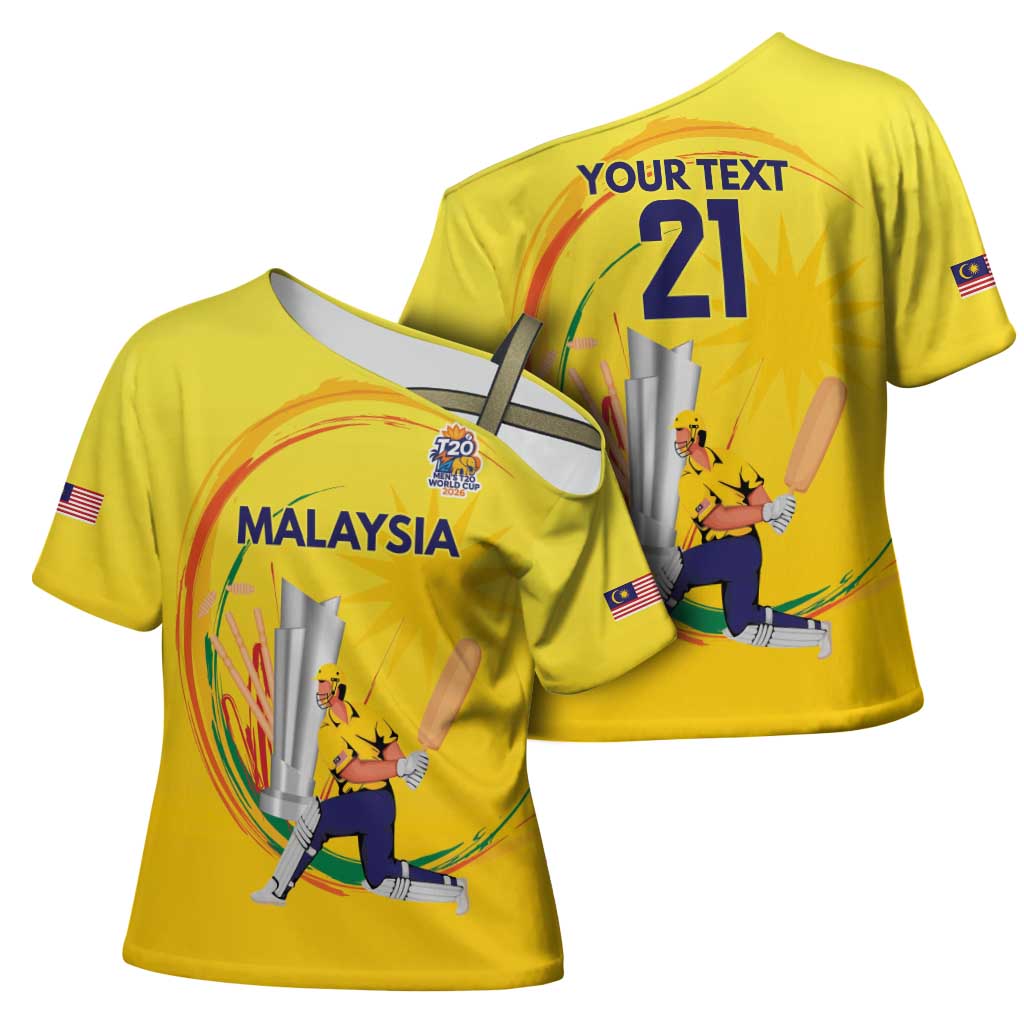 Custom Cricket Malaysia East Asia-Pacific Cross Shoulder Shirt Malaysia Road to Glory - Wonder Print Shop