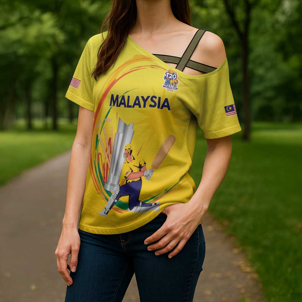Custom Cricket Malaysia East Asia-Pacific Cross Shoulder Shirt Malaysia Road to Glory - Wonder Print Shop