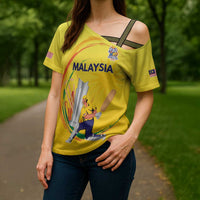 Custom Cricket Malaysia East Asia-Pacific Cross Shoulder Shirt Malaysia Road to Glory - Wonder Print Shop