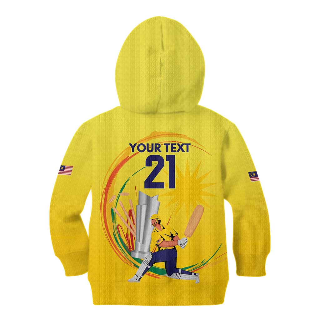 Custom Cricket Malaysia East Asia-Pacific Kid Hoodie Malaysia Road to Glory - Wonder Print Shop