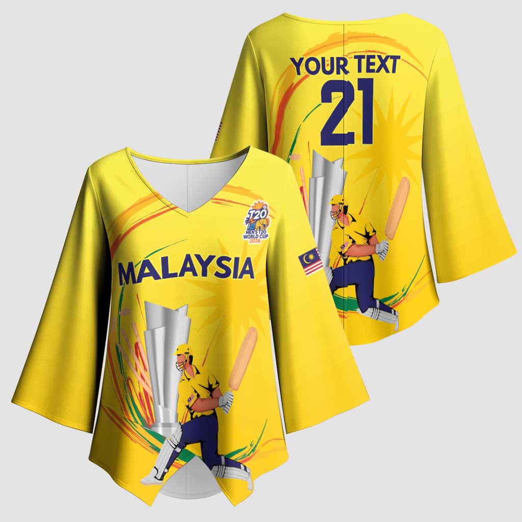 Custom Cricket Malaysia East Asia-Pacific Kimono Sleeve Blouse Malaysia Road to Glory - Wonder Print Shop