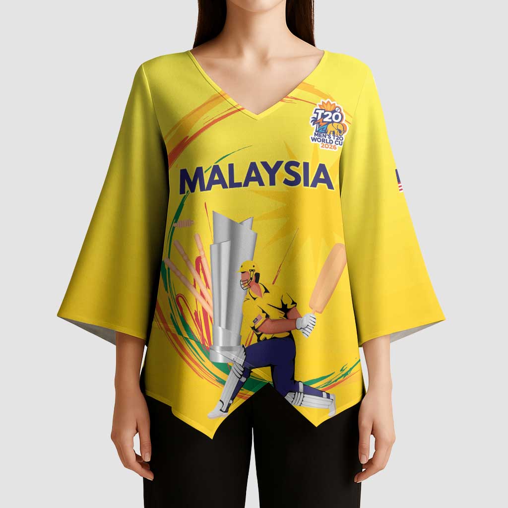 Custom Cricket Malaysia East Asia-Pacific Kimono Sleeve Blouse Malaysia Road to Glory - Wonder Print Shop
