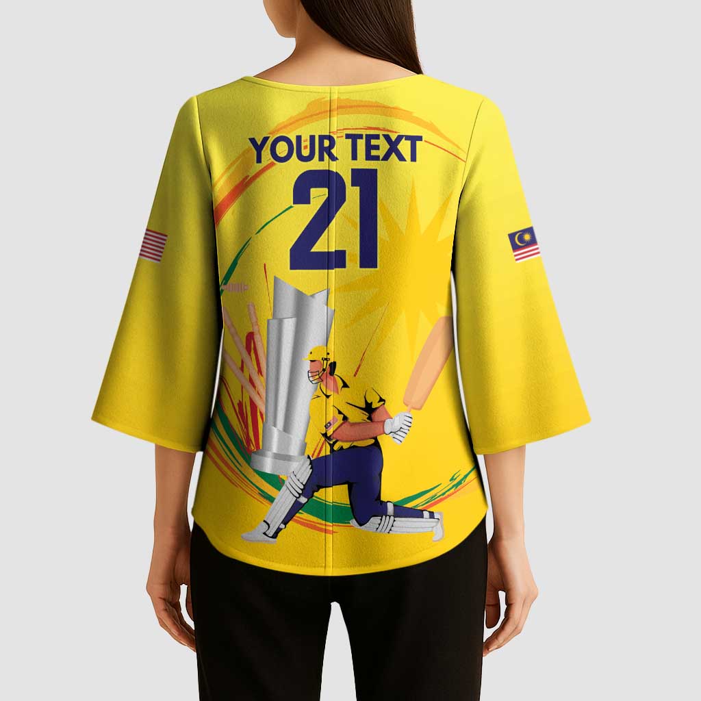Custom Cricket Malaysia East Asia-Pacific Kimono Sleeve Blouse Malaysia Road to Glory - Wonder Print Shop