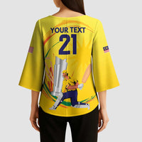 Custom Cricket Malaysia East Asia-Pacific Kimono Sleeve Blouse Malaysia Road to Glory - Wonder Print Shop