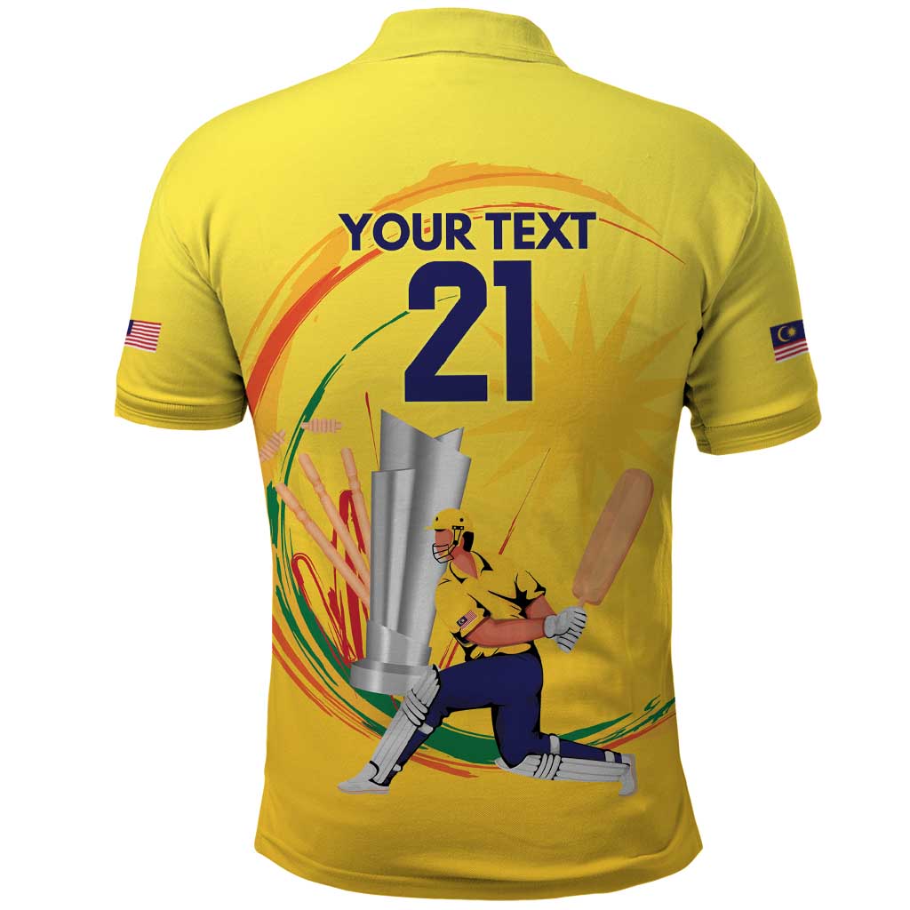 Custom Cricket Malaysia East Asia-Pacific Polo Shirt Malaysia Road to Glory - Wonder Print Shop