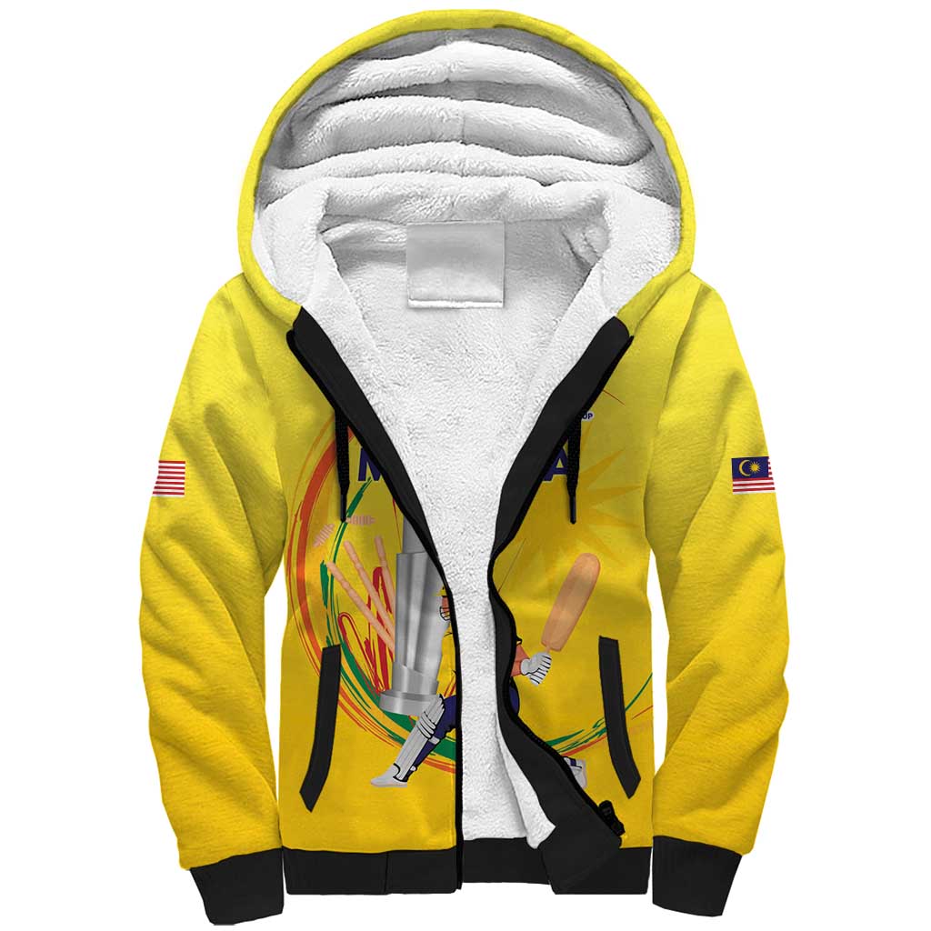 Custom Cricket Malaysia East Asia-Pacific Sherpa Hoodie Malaysia Road to Glory - Wonder Print Shop