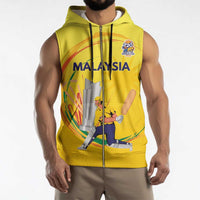 Custom Cricket Malaysia East Asia-Pacific Sleeveless Zip Hoodie Malaysia Road to Glory - Wonder Print Shop