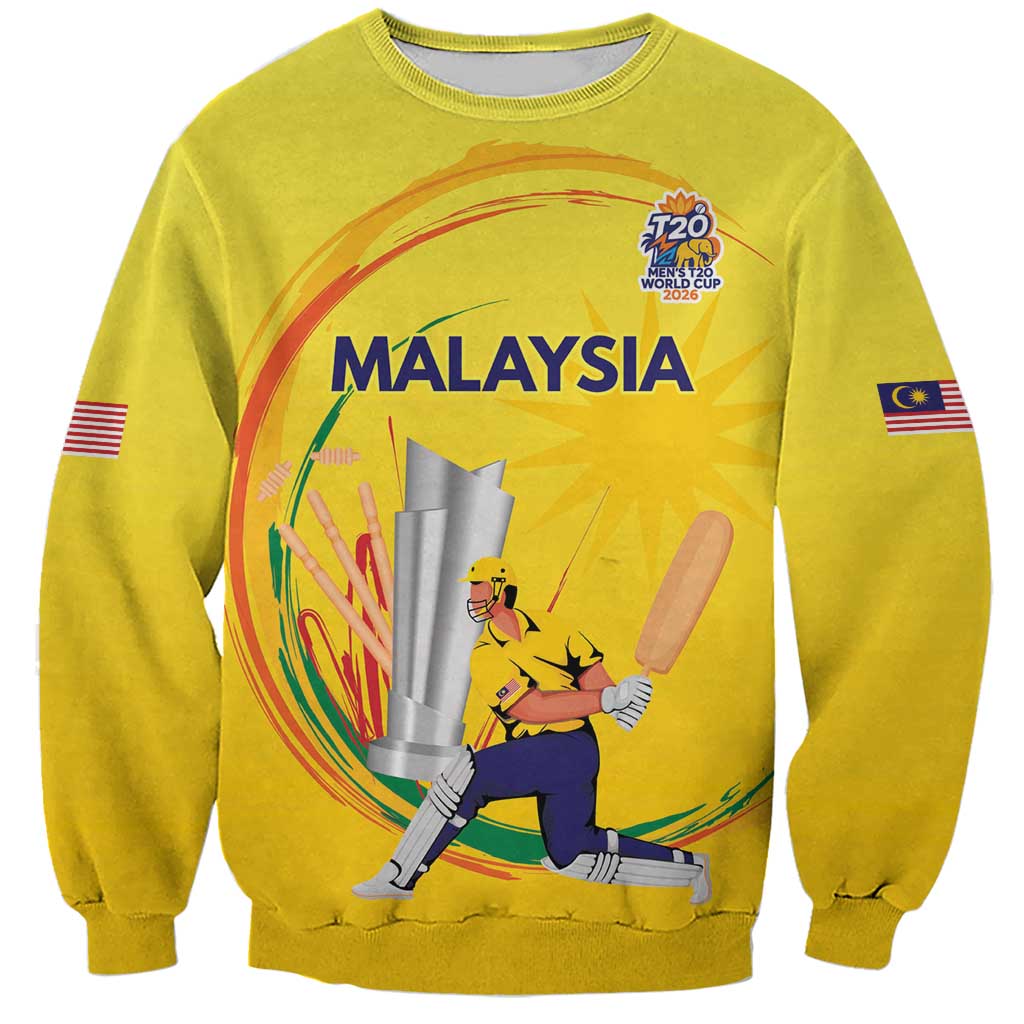 Custom Cricket Malaysia East Asia-Pacific Sweatshirt Malaysia Road to Glory - Wonder Print Shop