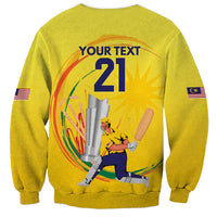 Custom Cricket Malaysia East Asia-Pacific Sweatshirt Malaysia Road to Glory - Wonder Print Shop