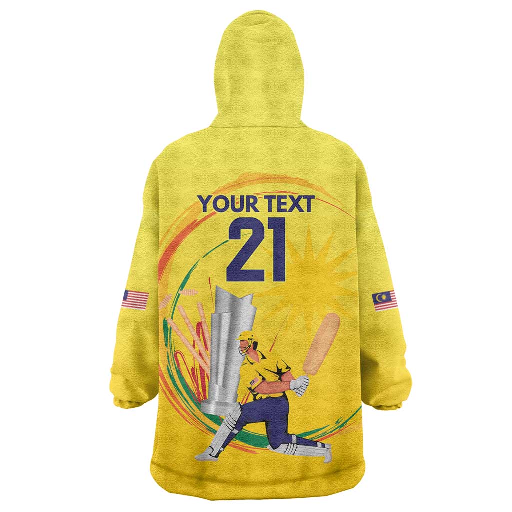 Custom Cricket Malaysia East Asia-Pacific Wearable Blanket Hoodie Malaysia Road to Glory - Wonder Print Shop