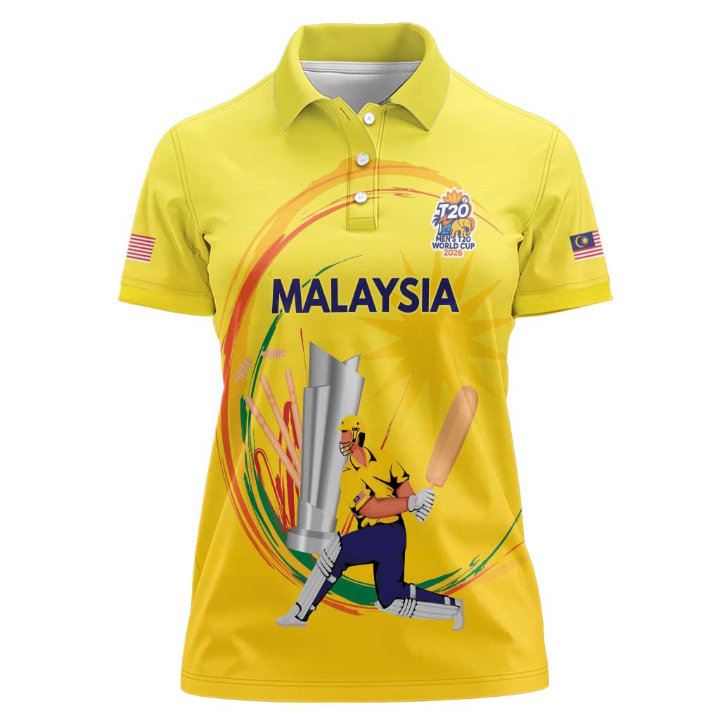 Custom Cricket Malaysia East Asia-Pacific Women Polo Shirt Malaysia Road to Glory - Wonder Print Shop