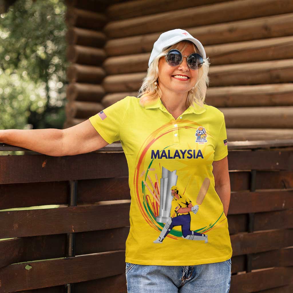 Custom Cricket Malaysia East Asia-Pacific Women Polo Shirt Malaysia Road to Glory - Wonder Print Shop