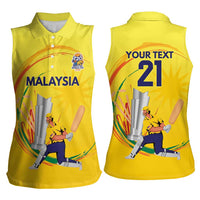 Custom Cricket Malaysia East Asia-Pacific Women Sleeveless Polo Shirt Malaysia Road to Glory - Wonder Print Shop