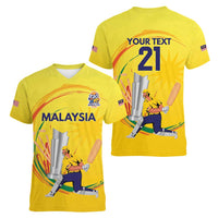 Custom Cricket Malaysia East Asia-Pacific Women V-Neck T-Shirt Malaysia Road to Glory - Wonder Print Shop