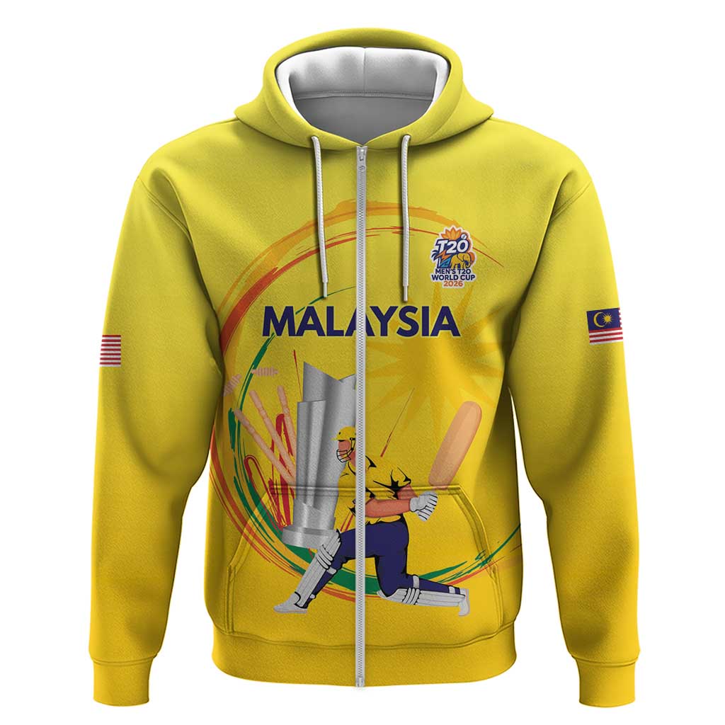 Custom Cricket Malaysia East Asia-Pacific Zip Hoodie Malaysia Road to Glory - Wonder Print Shop