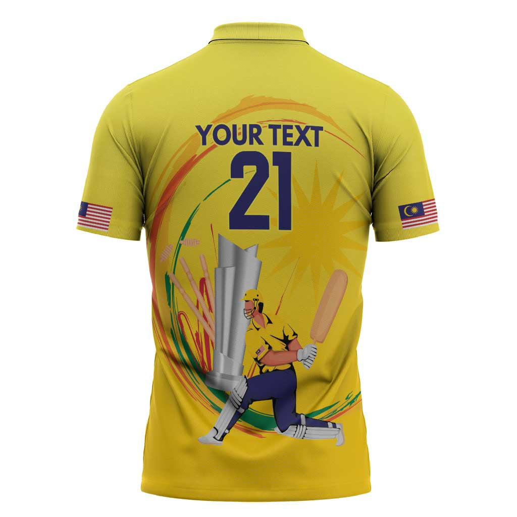 Custom Cricket Malaysia East Asia-Pacific Zipper Polo Shirt Malaysia Road to Glory - Wonder Print Shop