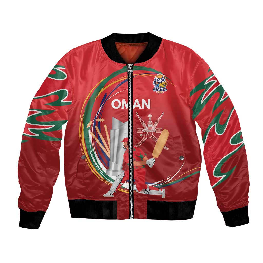 Custom Cricket Oman East Asia-Pacific Bomber Jacket Oman Home Victory Spirit - Wonder Print Shop
