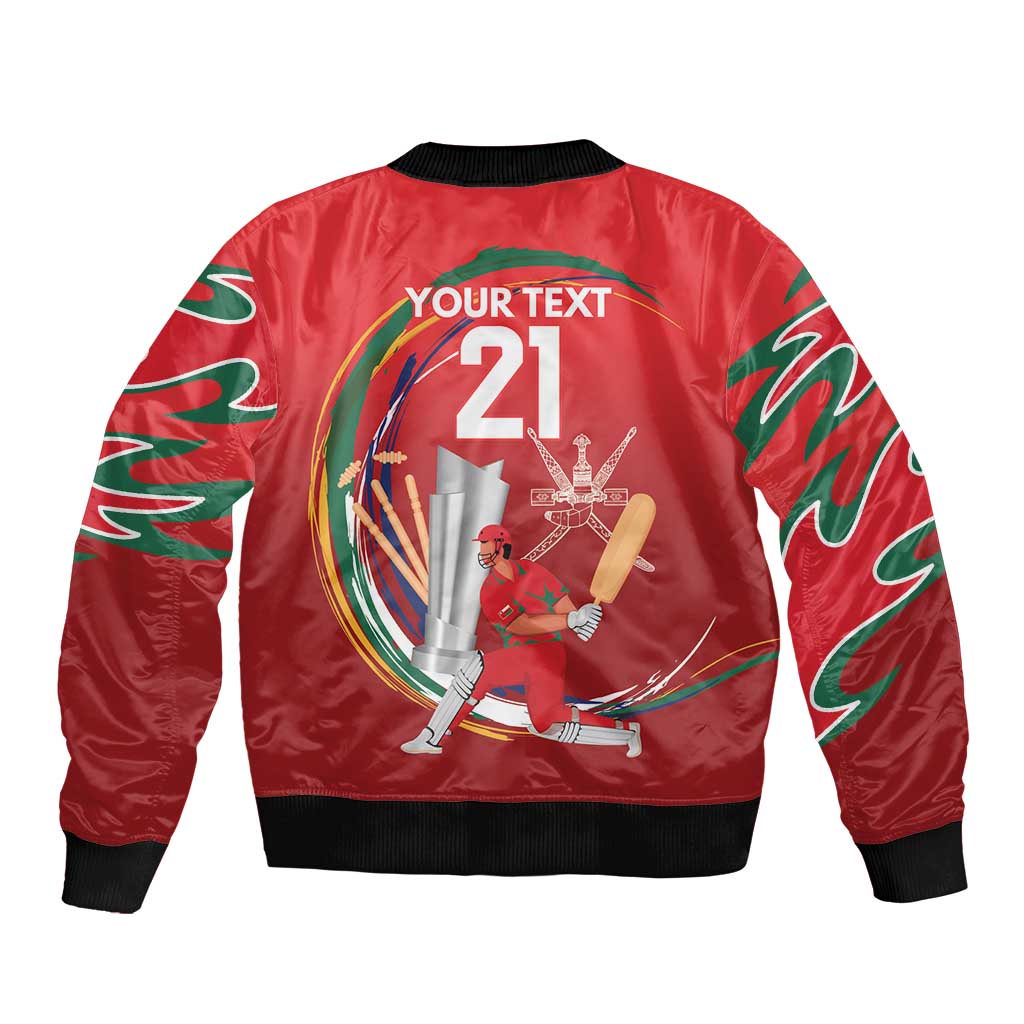 Custom Cricket Oman East Asia-Pacific Bomber Jacket Oman Home Victory Spirit - Wonder Print Shop