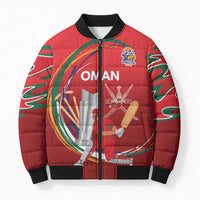 Custom Cricket Oman East Asia-Pacific Bomber Puffer Jacket Oman Home Victory Spirit - Wonder Print Shop