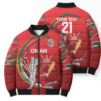 Custom Cricket Oman East Asia-Pacific Bomber Puffer Jacket Oman Home Victory Spirit - Wonder Print Shop