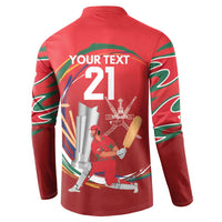 Custom Cricket Oman East Asia-Pacific Button Sweatshirt Oman Home Victory Spirit - Wonder Print Shop