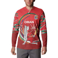 Custom Cricket Oman East Asia-Pacific Button Sweatshirt Oman Home Victory Spirit - Wonder Print Shop