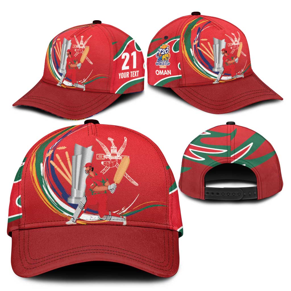 Custom Cricket Oman East Asia-Pacific Classic Cap Oman Home Victory Spirit - Wonder Print Shop