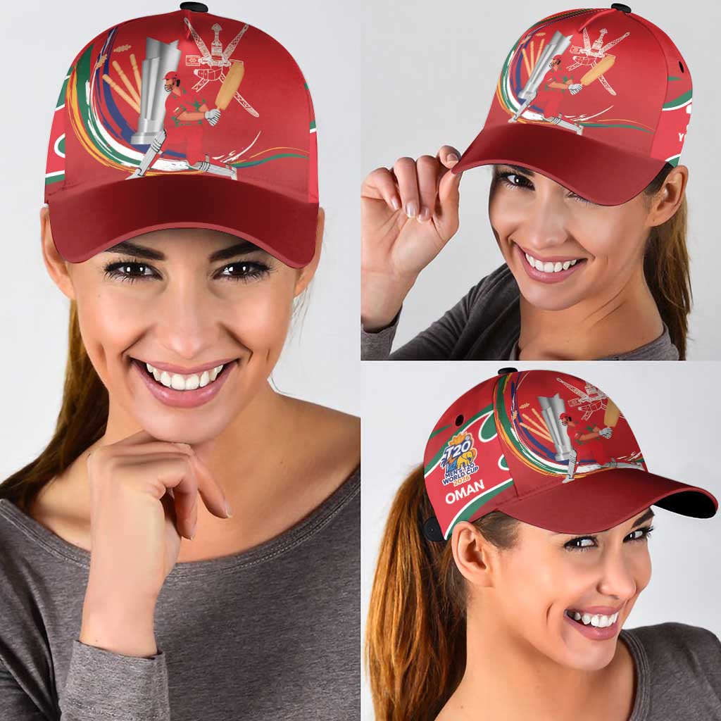 Custom Cricket Oman East Asia-Pacific Classic Cap Oman Home Victory Spirit - Wonder Print Shop