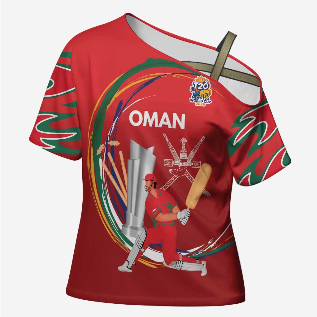 Custom Cricket Oman East Asia-Pacific Cross Shoulder Shirt Oman Home Victory Spirit - Wonder Print Shop