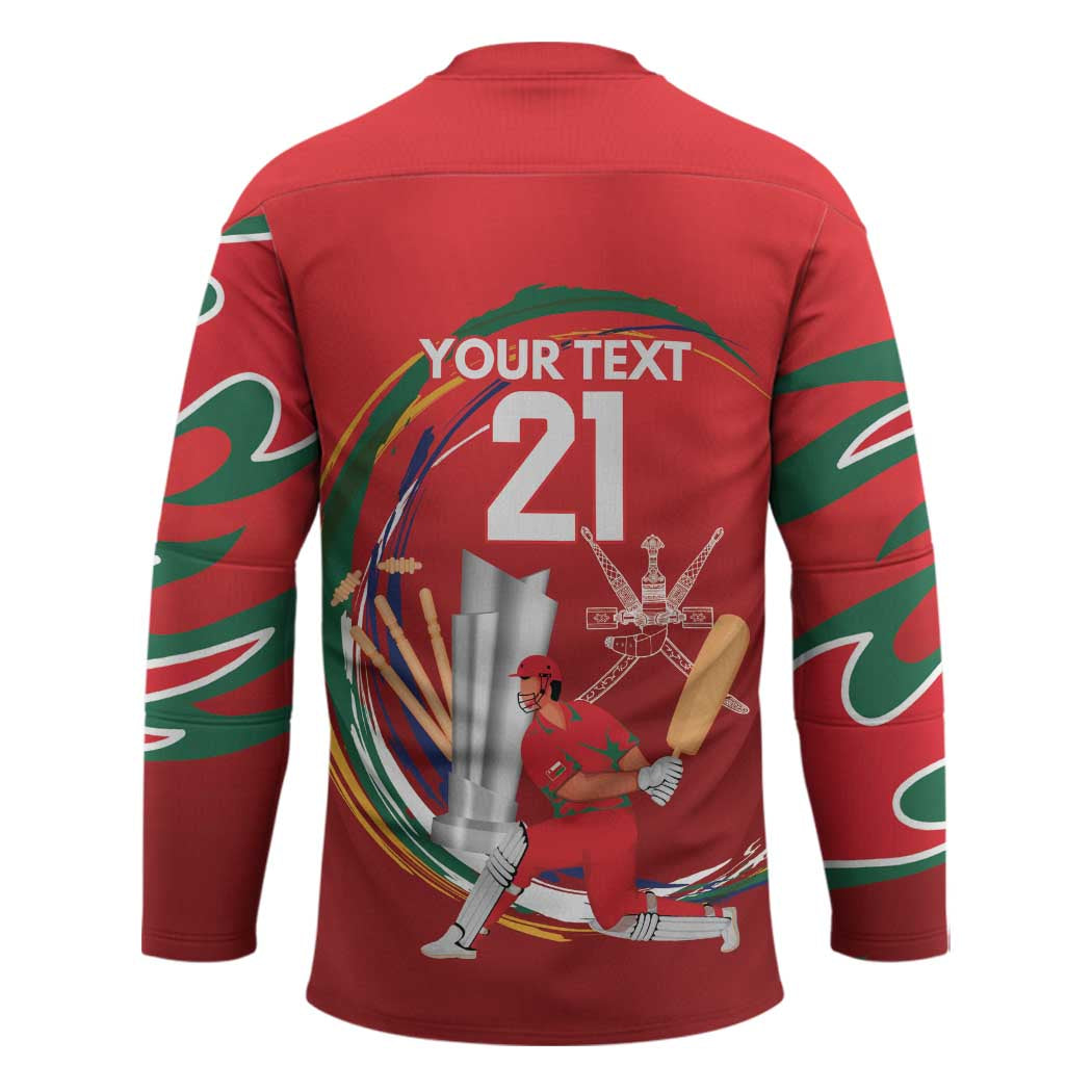 Custom Cricket Oman East Asia-Pacific Hockey Jersey Oman Home Victory Spirit - Wonder Print Shop