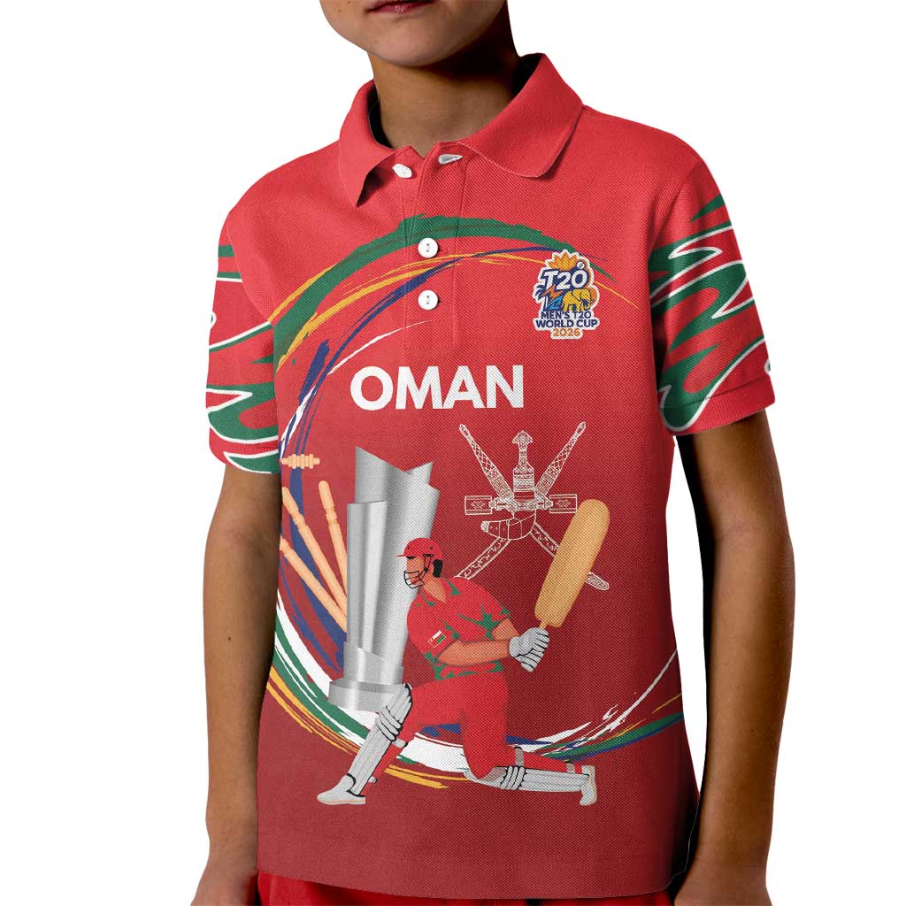 Custom Cricket Oman East Asia-Pacific Kid Polo Shirt Oman Home Victory Spirit - Wonder Print Shop
