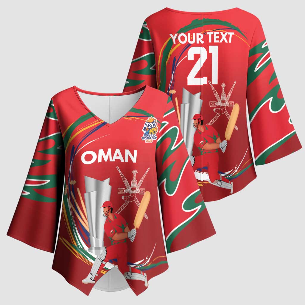 Custom Cricket Oman East Asia-Pacific Kimono Sleeve Blouse Oman Home Victory Spirit - Wonder Print Shop