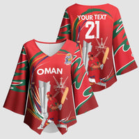 Custom Cricket Oman East Asia-Pacific Kimono Sleeve Blouse Oman Home Victory Spirit - Wonder Print Shop