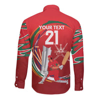Custom Cricket Oman East Asia-Pacific Long Sleeve Button Shirt Oman Home Victory Spirit - Wonder Print Shop