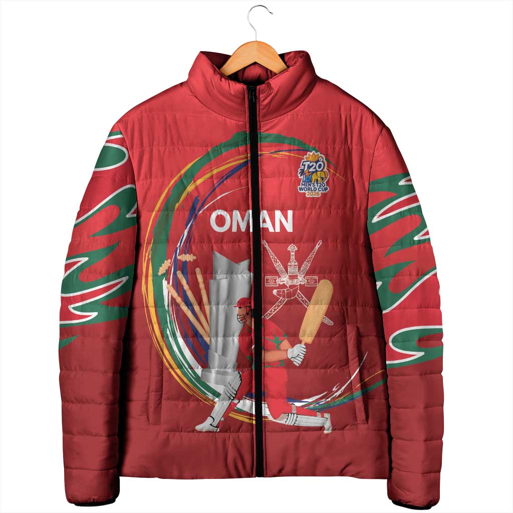Custom Cricket Oman East Asia-Pacific Padded Jacket Oman Home Victory Spirit - Wonder Print Shop