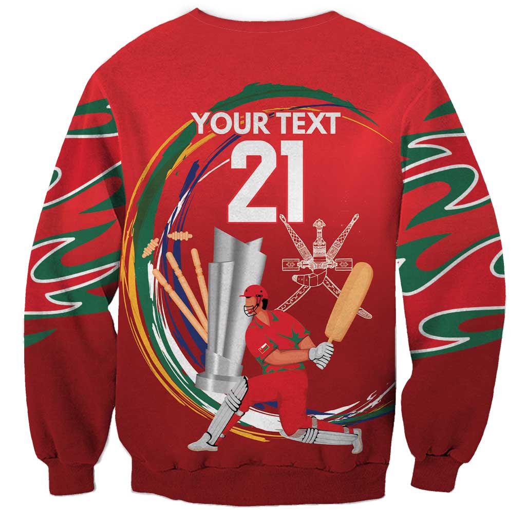 Custom Cricket Oman East Asia-Pacific Sweatshirt Oman Home Victory Spirit - Wonder Print Shop
