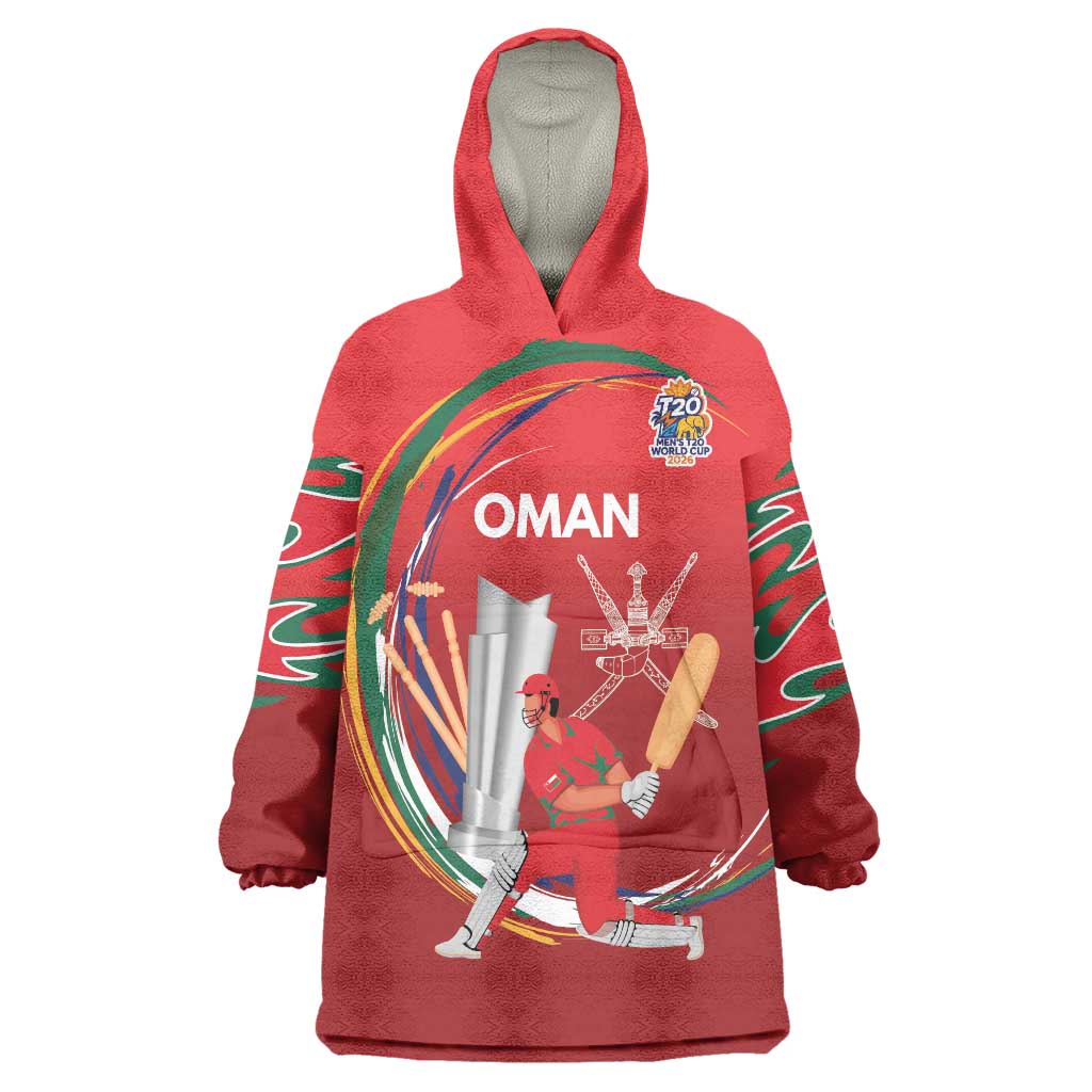 Custom Cricket Oman East Asia-Pacific Wearable Blanket Hoodie Oman Home Victory Spirit - Wonder Print Shop