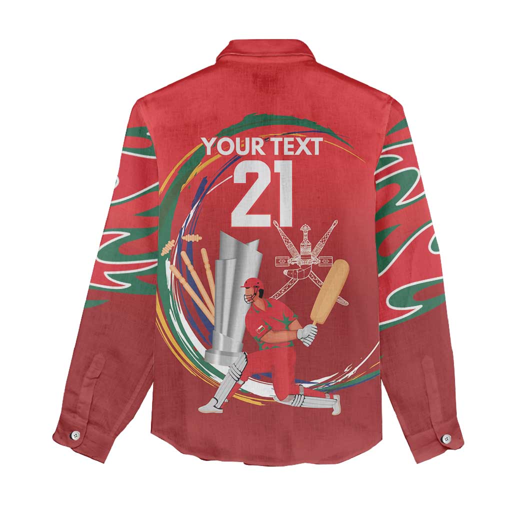 Custom Cricket Oman East Asia-Pacific Women Casual Shirt Oman Home Victory Spirit - Wonder Print Shop