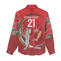 Custom Cricket Oman East Asia-Pacific Women Casual Shirt Oman Home Victory Spirit - Wonder Print Shop