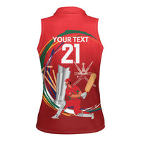 Custom Cricket Oman East Asia-Pacific Women Sleeveless Polo Shirt Oman Home Victory Spirit - Wonder Print Shop